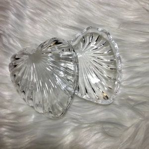 Glass Heart Shaped Box